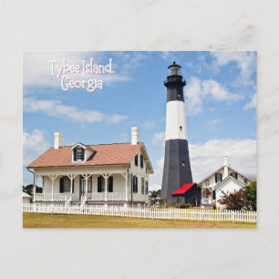 Tybee Island Georgia Lighthouse Vykort