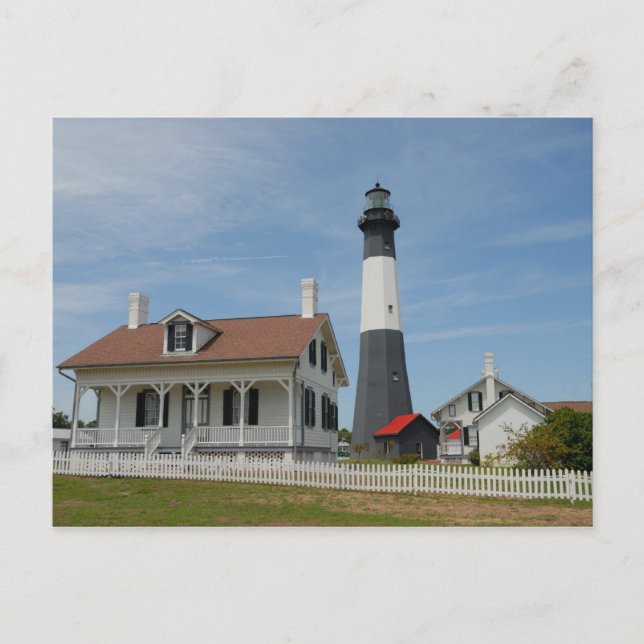Tybee Island Georgia Lighthouse-vykort Vykort (Framsida)