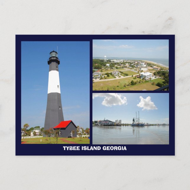 Tybee Island, Georgia Postcard Vykort (Framsida)