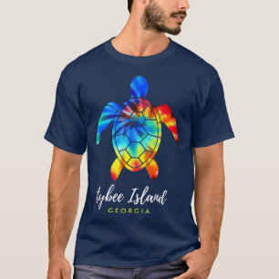 Tybee Island Georgia Sea Turtle Tie Dye T Shirt