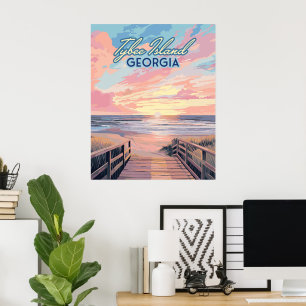 Tybee Island Georgia Sunrise Beach Savannah Poster