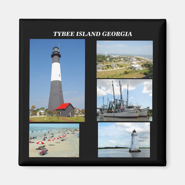 Tybee Island, Georgien Magnet (Framsidan)