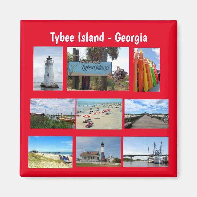 Tybee Island, Georgien Magnet (Framsidan)