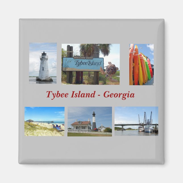 Tybee Island, Georgien Magnet (Framsidan)