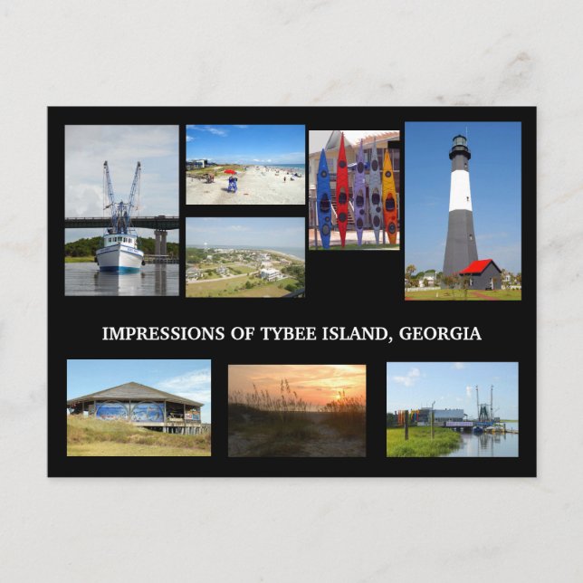 Tybee Island Georiga Postcard Vykort (Framsida)