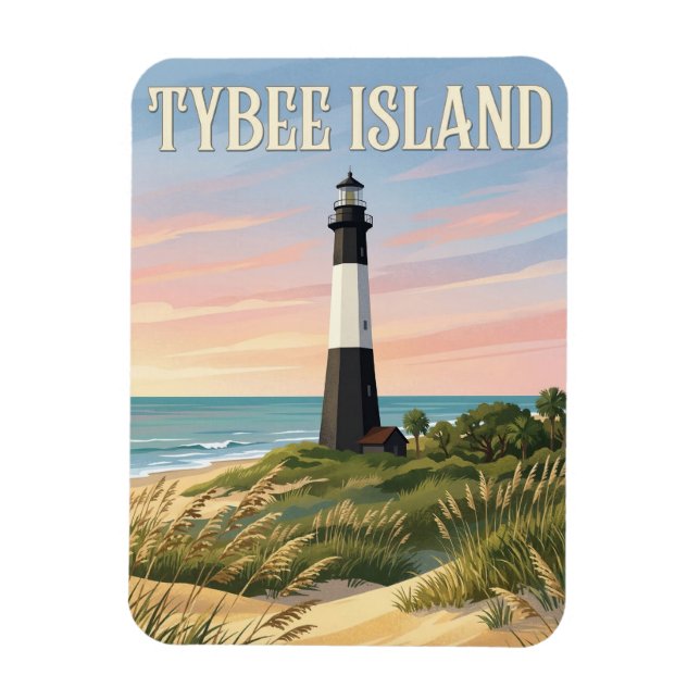 Tybee Island Light Magnet (Vertikal)