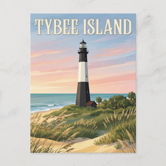 Tybee Island Light Vykort (Framsida)