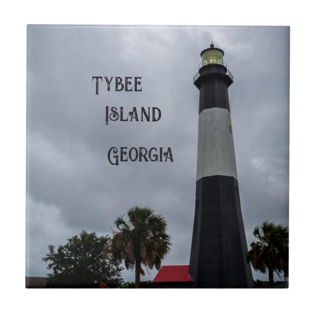 Tybee Island Lighthouse Georgia Kakelplatta (Framsidan)