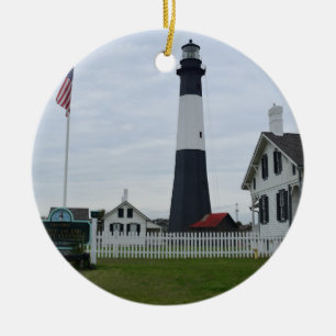 Tybee Island Lighthouse Julgransprydnad Keramik