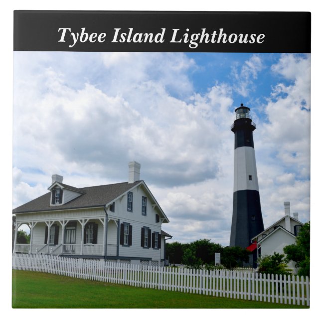 Tybee Island Lighthouse Kakelplatta (Framsidan)