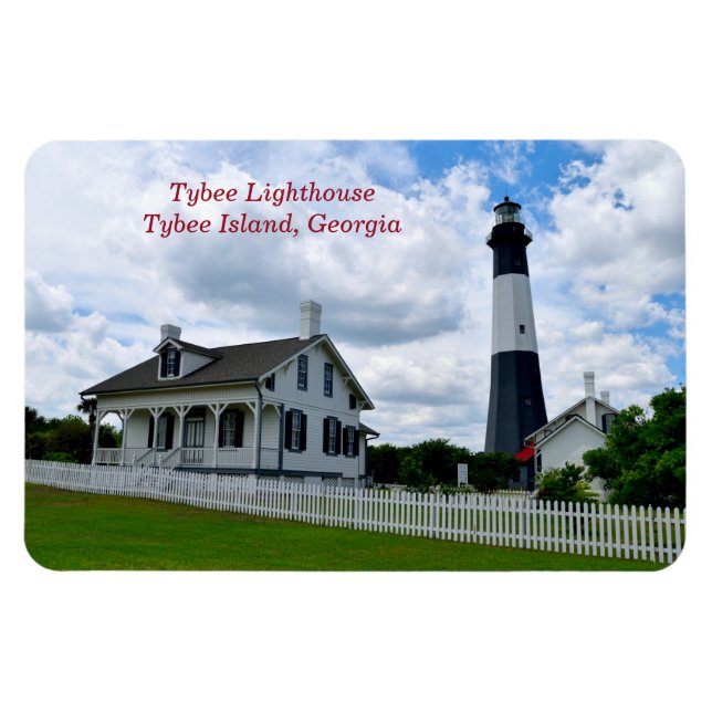 Tybee Island Lighthouse Magnet (Horisontell)