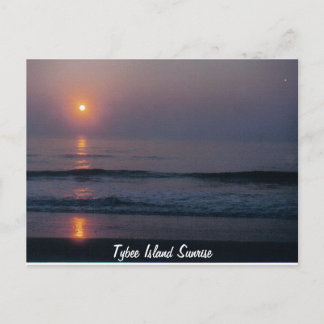 Tybee Island Sunrise Georgia-vykort Vykort