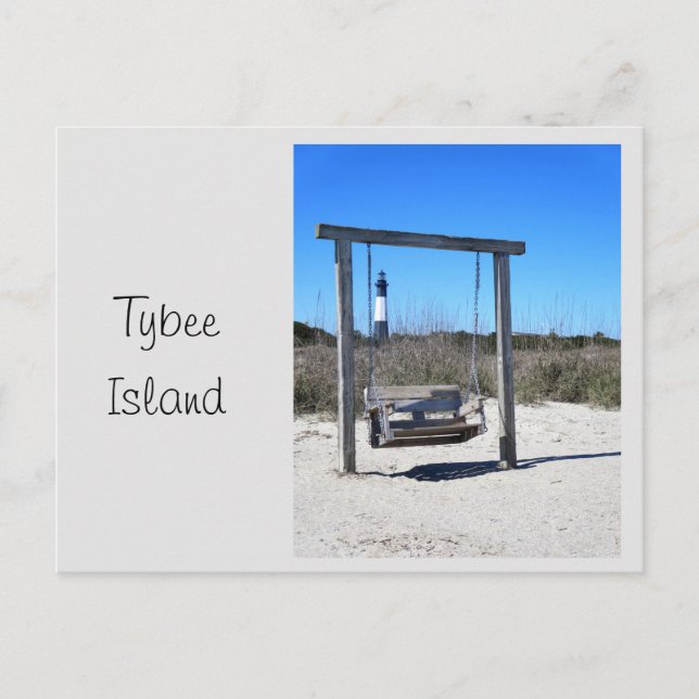 Tybee Island Swing Postcard Vykort (Framsida)
