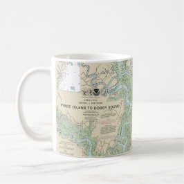 Tybee Island till Doboyens Ljud Nautical Chart 115 Kaffemugg