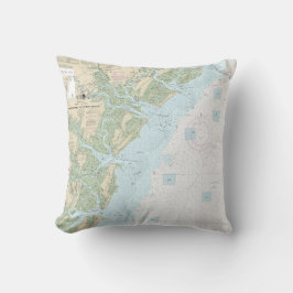Tybee Island till Doboyens Ljud Nautical Chart 115 Kudde