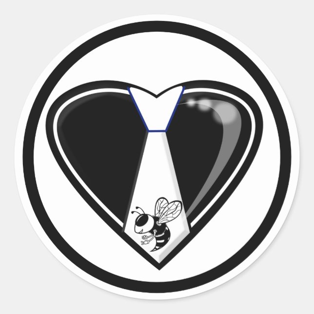 TYBEE KÄRLEK RUNT KLISTERMÄRKE (Framsida)