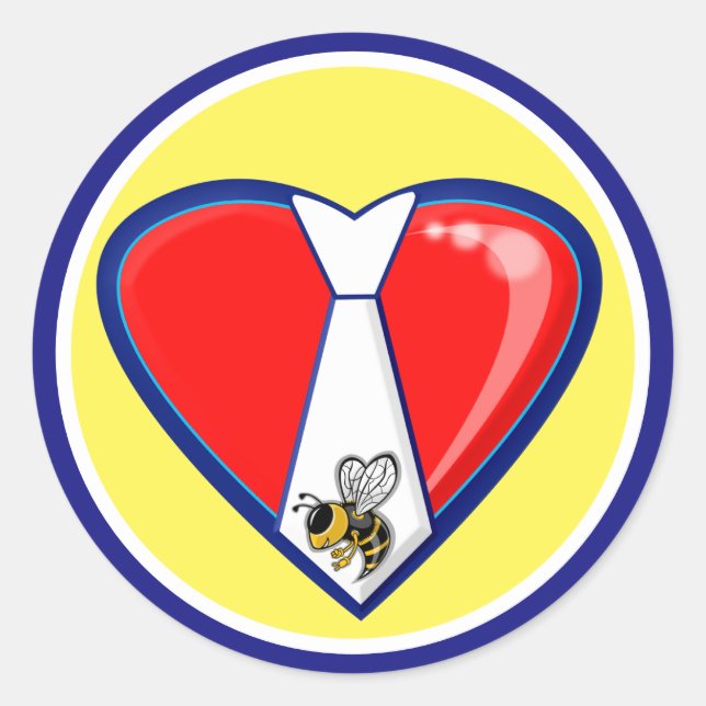 TYBEE KÄRLEK RUNT KLISTERMÄRKE (Framsida)