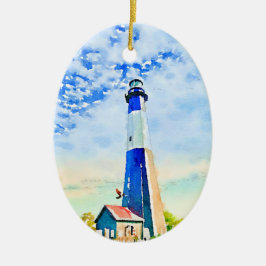 Tybee Lighthouse Collecsible Helgdag Ornament