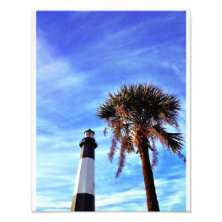 Tybee Lighthouse med Palmetto Fototryck