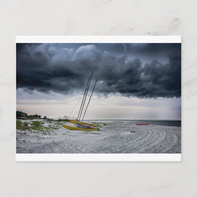 tybeöstrand savannah georgia Sea kväll Vykort (Framsida)