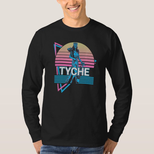 Tyche Goddess of Good Luck and Fortune Retro   T Shirt (Framsida)