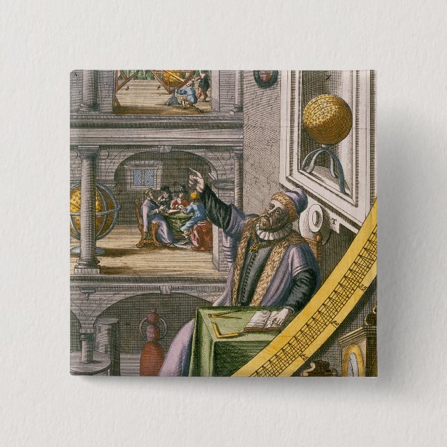 Tycho Brahe (1546-1601) åldrades 40, amongst hans Knapp (Framsida)