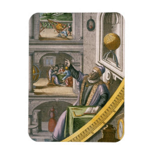 Tycho Brahe (1546-1601) åldrades 40, amongst hans Magnet