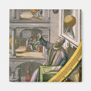 Tycho Brahe (1546-1601) åldrades 40, amongst hans Magnet
