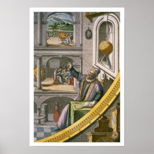 Tycho Brahe (1546-1601) åldrades 40, amongst hans Poster