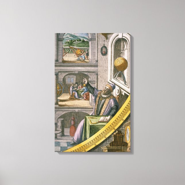 Tycho Brahe (1546-1601) åldras 40, bland hans astr Canvastryck (Framsida)