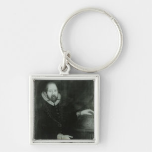 Tycho Brahe Fyrkantig Silverfärgad Nyckelring