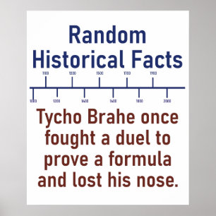 Tycho Brahe Gång fick en Duel - Historikfakta Poster