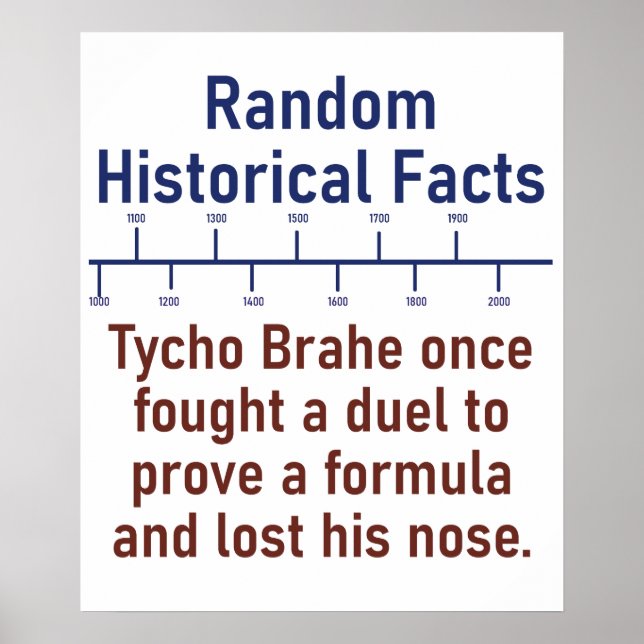 Tycho Brahe Gång fick en Duel - Historikfakta Poster (Framsidan)