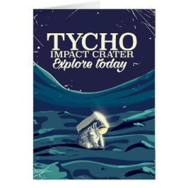 Tycho måne-reseaffisch hälsningskort