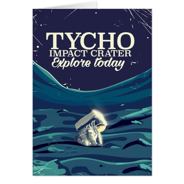 Tycho månresor affisch hälsningskort (Framsidan)