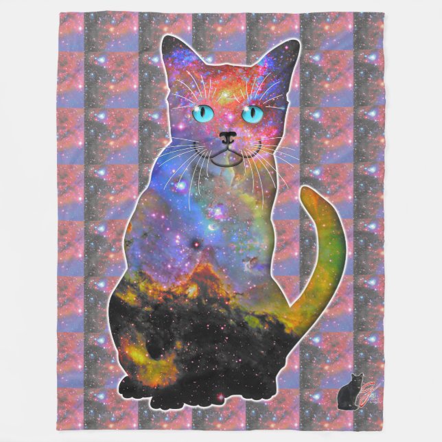 Tycho Space in Cat Fleece Blanket (Framsidan)