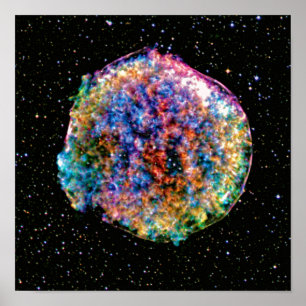 Tycho Supernova SN 1572 NASA Rymden Photo Poster