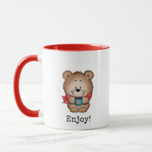 Tyck om - den gulliga björnen på en mug. mugg