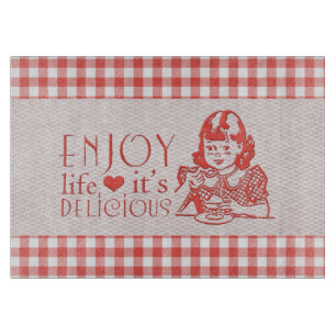 Tyck om liv som det är läcker röd Retro Gingham