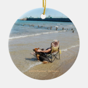 Tycka om den Lake Michigan prydnaden Julgransprydnad Keramik
