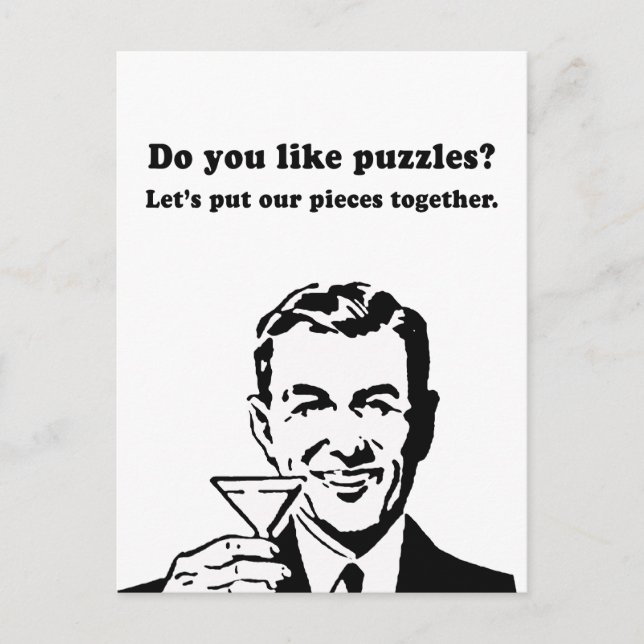 TYCKER DU OM PUZZLES? VYKORT (Framsida)