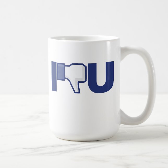 Tycker inte om Thumbs Down Funny Mug Kaffemugg (Höger)