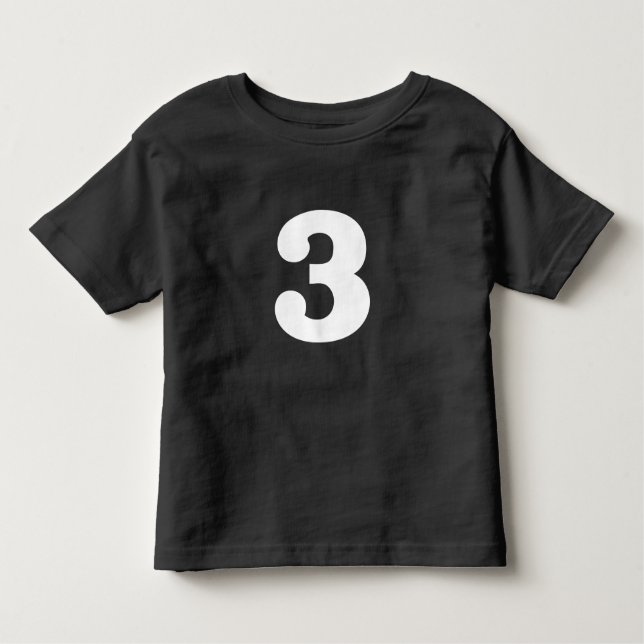 Tydlig födelsedag "3" t shirt (Framsida)