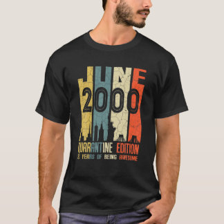 Tydlig juni 2000 Dekoration 21:a födelsedagen 21 T Shirt