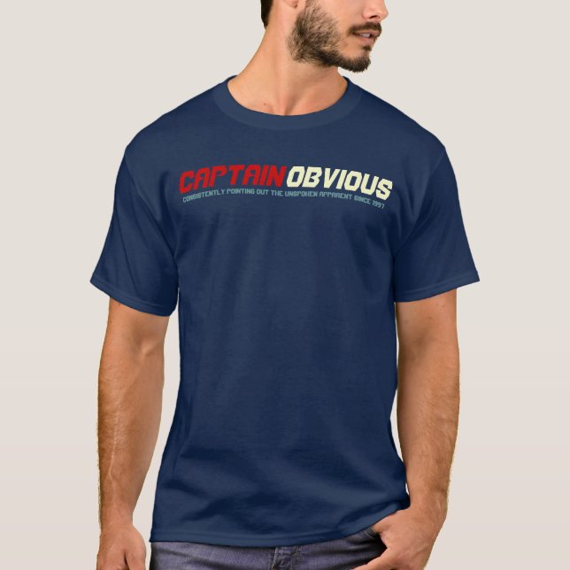 Tydlig kapten t-shirt (Framsida)