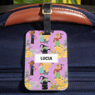Tydliga underordnade tecken på lilac bagagebricka