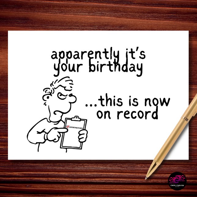 Tydligen Är Det Din Födelsedag Nu På Register Kort (Apparently it’s your birthday… this is now on record ✔)