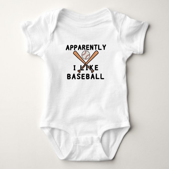 Tydligen gillar jag Baseball | Baseball Player T Shirt (Framsida)