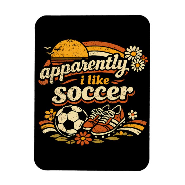 Tydligen gillar jag fotboll magnet (Vertikal)