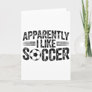 Tydligen gillar jag fotboll Vintage speldag Mamma Kort